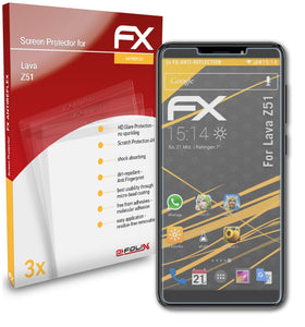 atFoliX FX-Antireflex Displayschutzfolie für Lava Z51