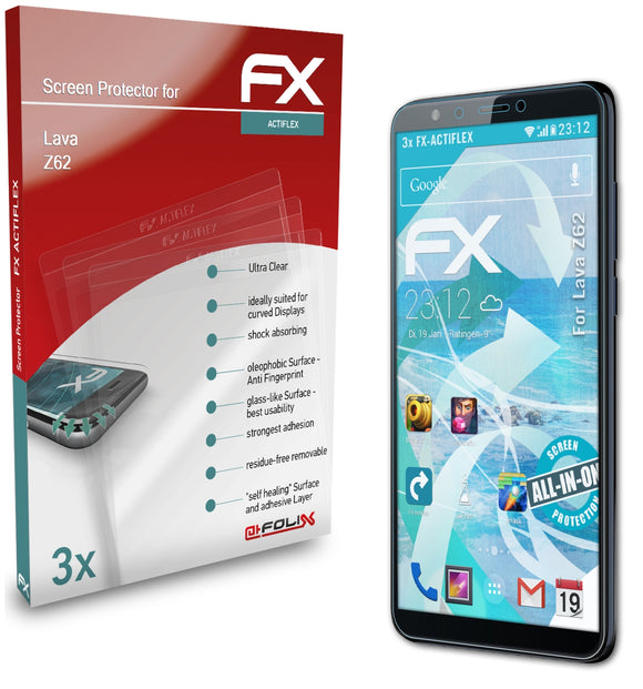 atFoliX FX-ActiFleX Displayschutzfolie für Lava Z62