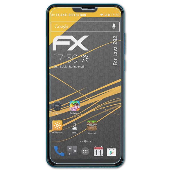 atFoliX FX-Antireflex Displayschutzfolie für Lava Z92