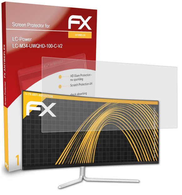 atFoliX FX-Antireflex Displayschutzfolie für LC-Power LC-M34-UWQHD-100-C-V2