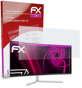 atFoliX FX-Hybrid-Glass Panzerglasfolie für LC-Power LC-M34-UWQHD-100-C-V2