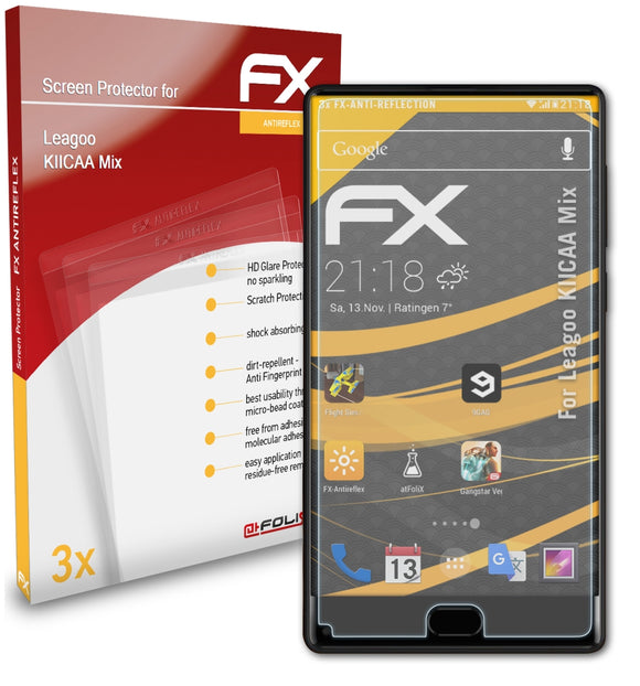 atFoliX FX-Antireflex Displayschutzfolie für Leagoo KIICAA Mix