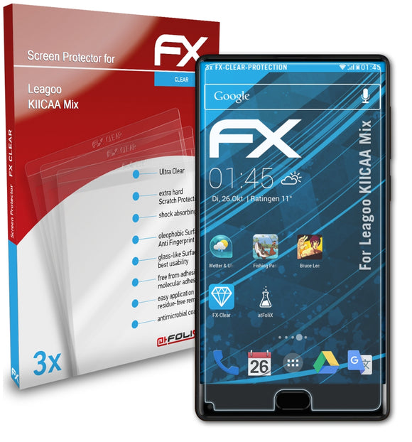 atFoliX FX-Clear Schutzfolie für Leagoo KIICAA Mix