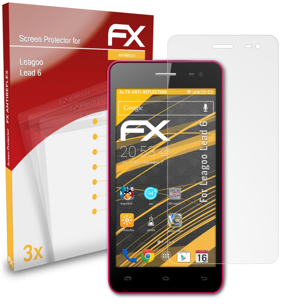 atFoliX FX-Antireflex Displayschutzfolie für Leagoo Lead 6