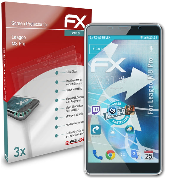 atFoliX FX-ActiFleX Displayschutzfolie für Leagoo M8 Pro