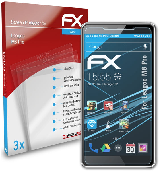 atFoliX FX-Clear Schutzfolie für Leagoo M8 Pro