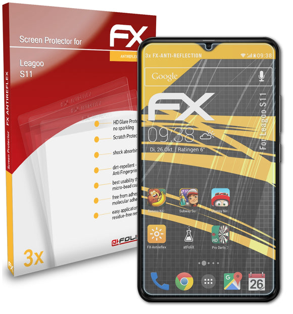 atFoliX FX-Antireflex Displayschutzfolie für Leagoo S11