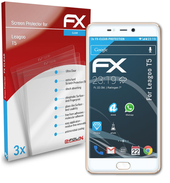 atFoliX FX-Clear Schutzfolie für Leagoo T5