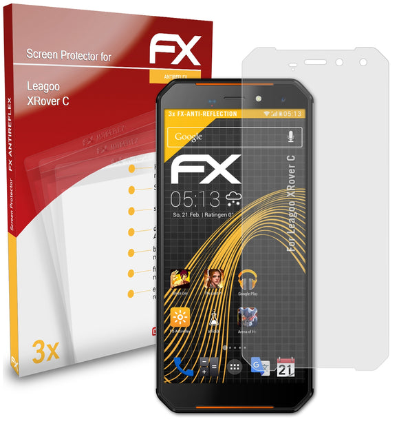 atFoliX FX-Antireflex Displayschutzfolie für Leagoo XRover C