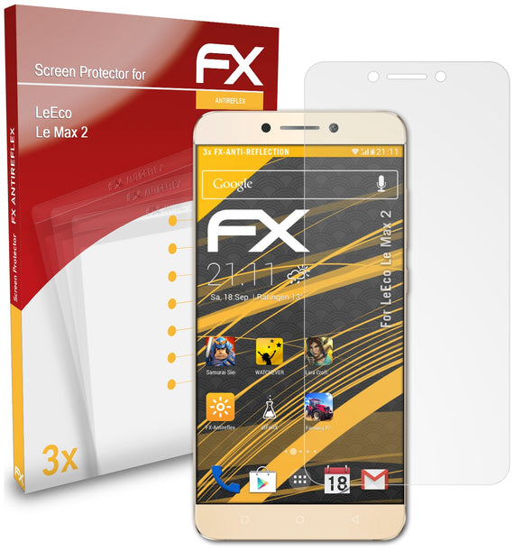 atFoliX FX-Antireflex Displayschutzfolie für LeEco Le Max 2