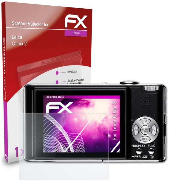 atFoliX FX-Hybrid-Glass Panzerglasfolie für Leica C-Lux 2