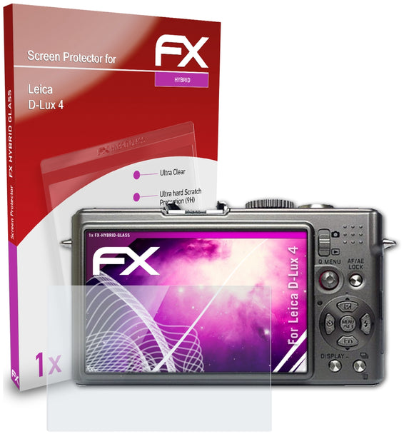 atFoliX FX-Hybrid-Glass Panzerglasfolie für Leica D-Lux 4