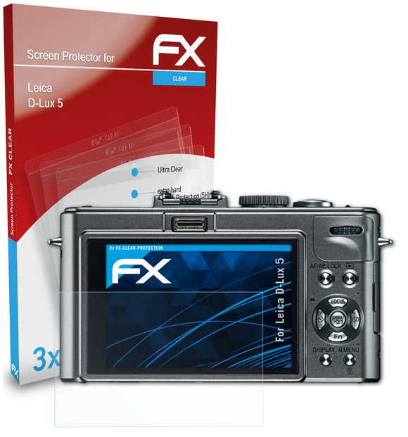atFoliX FX-Clear Schutzfolie für Leica D-Lux 5