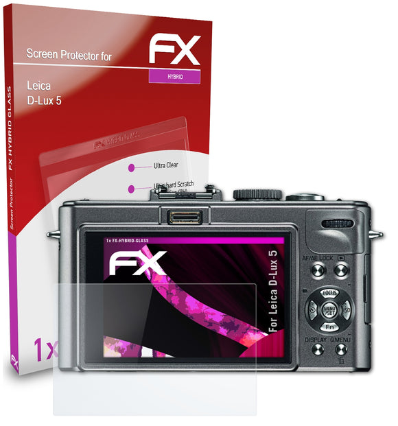 atFoliX FX-Hybrid-Glass Panzerglasfolie für Leica D-Lux 5