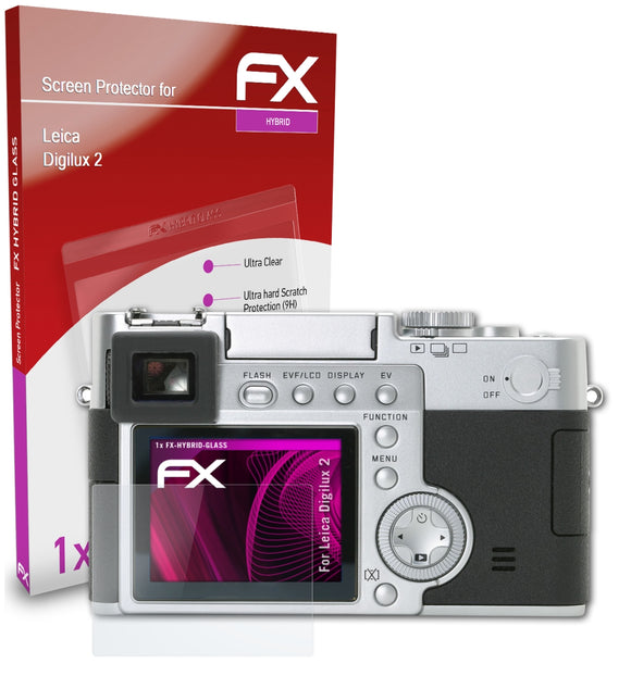 atFoliX FX-Hybrid-Glass Panzerglasfolie für Leica Digilux 2