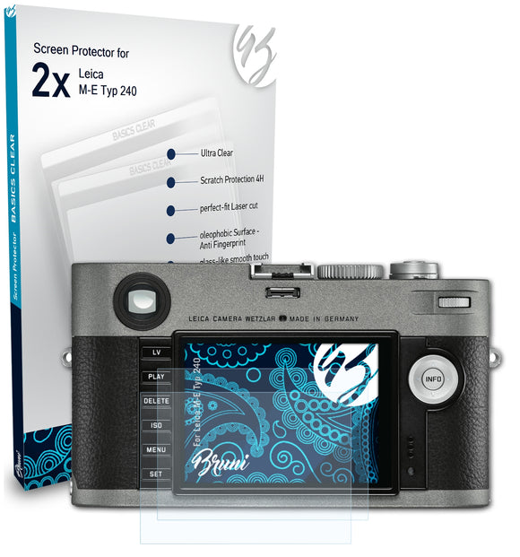 Bruni Basics-Clear Displayschutzfolie für Leica M-E (Typ 240)