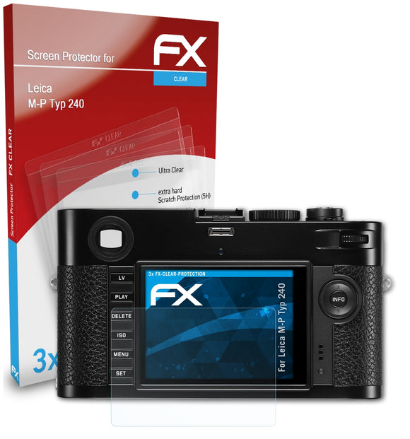 atFoliX FX-Clear Schutzfolie für Leica M-P (Typ 240)
