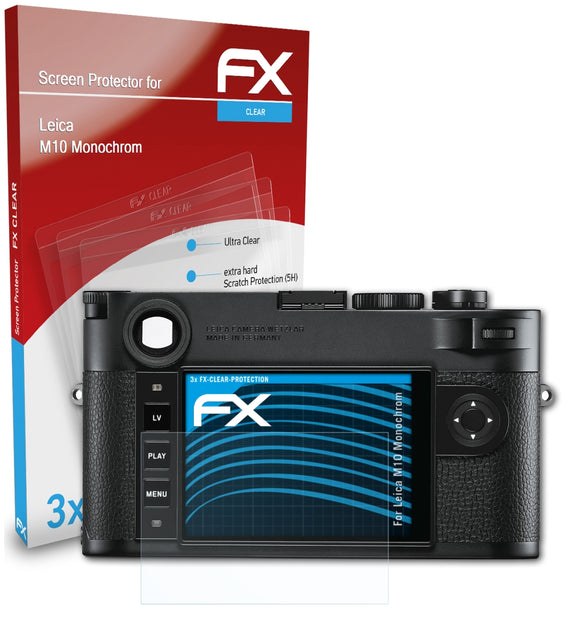 atFoliX FX-Clear Schutzfolie für Leica M10 Monochrom