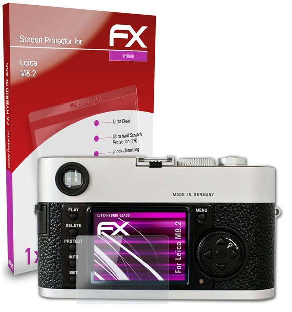 atFoliX FX-Hybrid-Glass Panzerglasfolie für Leica M8.2