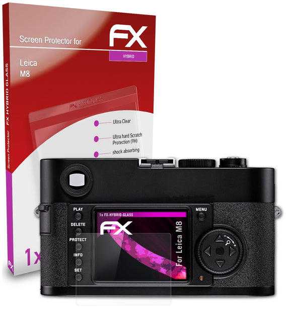 atFoliX FX-Hybrid-Glass Panzerglasfolie für Leica M8