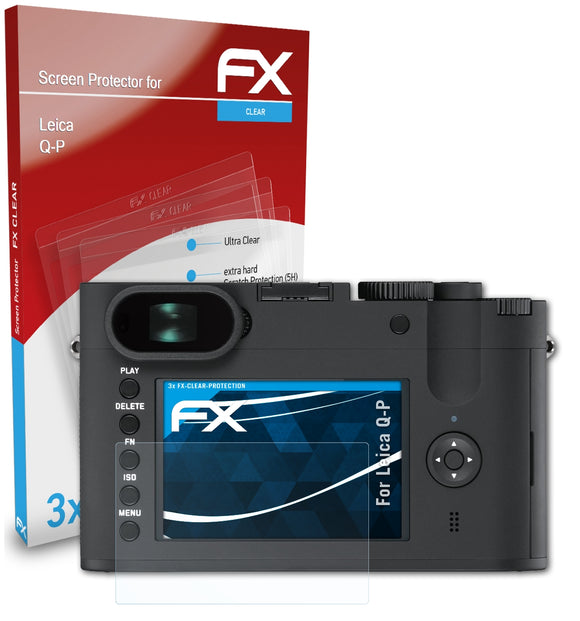 atFoliX FX-Clear Schutzfolie für Leica Q-P