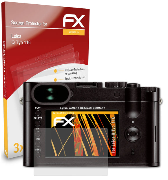 atFoliX FX-Antireflex Displayschutzfolie für Leica Q (Typ 116)
