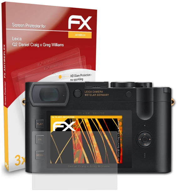 atFoliX FX-Antireflex Displayschutzfolie für Leica Q2 (Daniel Craig x Greg Williams)
