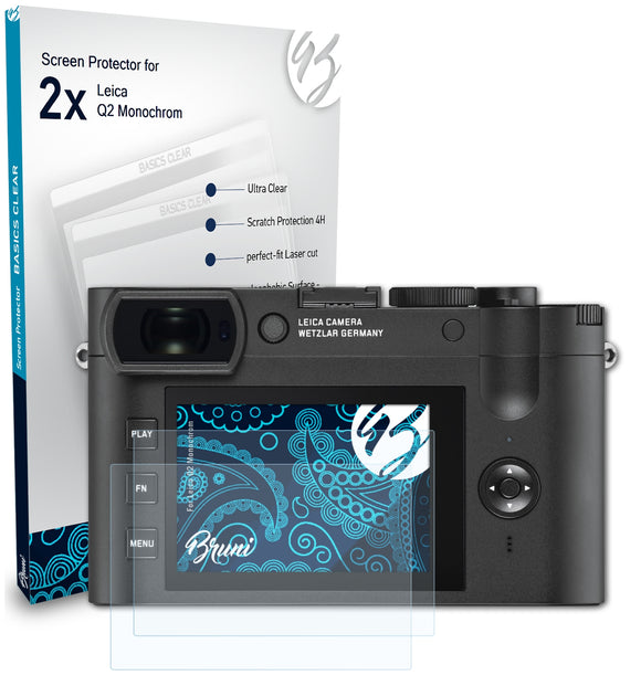 Bruni Basics-Clear Displayschutzfolie für Leica Q2 Monochrom