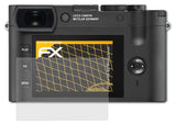 Panzerfolie atFoliX kompatibel mit Leica Q2 Monochrom, entspiegelnde und stoßdämpfende FX (3X)