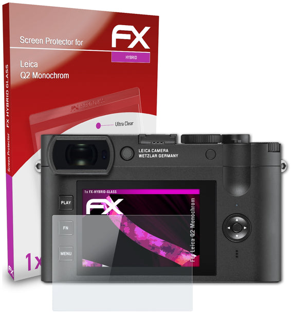 atFoliX FX-Hybrid-Glass Panzerglasfolie für Leica Q2 Monochrom