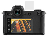 Panzerfolie atFoliX kompatibel mit Leica SL2, entspiegelnde und stoßdämpfende FX (3er Set)