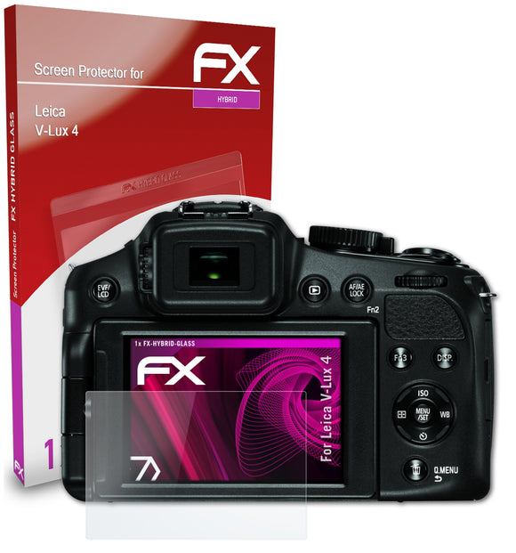 atFoliX FX-Hybrid-Glass Panzerglasfolie für Leica V-Lux 4