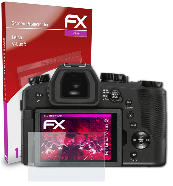 atFoliX FX-Hybrid-Glass Panzerglasfolie für Leica V-Lux 5