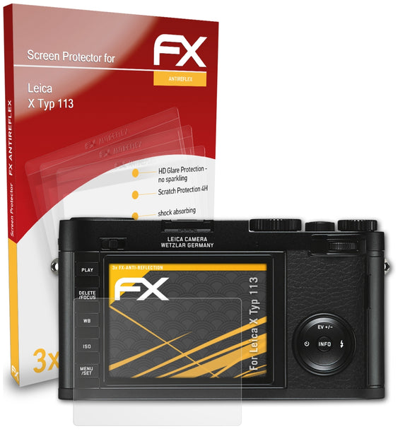 atFoliX FX-Antireflex Displayschutzfolie für Leica X (Typ 113)