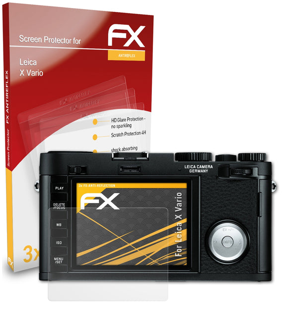 atFoliX FX-Antireflex Displayschutzfolie für Leica X Vario