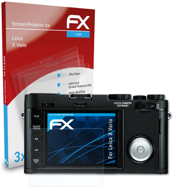 atFoliX FX-Clear Schutzfolie für Leica X Vario