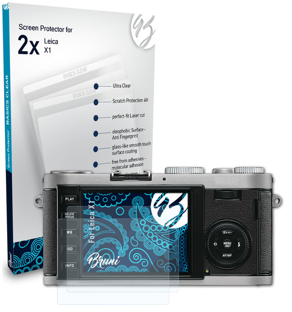 Bruni Basics-Clear Displayschutzfolie für Leica X1