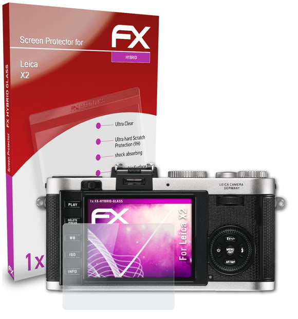atFoliX FX-Hybrid-Glass Panzerglasfolie für Leica X2