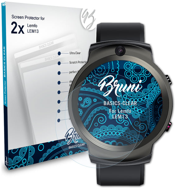Bruni Basics-Clear Displayschutzfolie für Lemfo LEM13