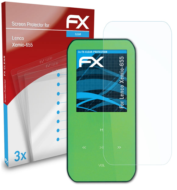 atFoliX FX-Clear Schutzfolie für Lenco Xemio-655