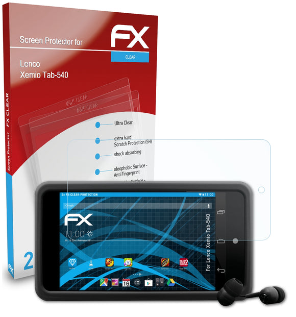 atFoliX FX-Clear Schutzfolie für Lenco Xemio Tab-540