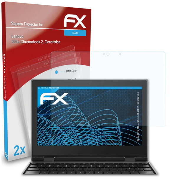 atFoliX FX-Clear Schutzfolie für Lenovo 500e Chromebook (2. Generation)