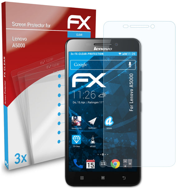 atFoliX FX-Clear Schutzfolie für Lenovo A5000