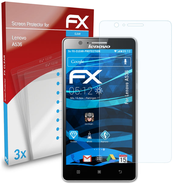 atFoliX FX-Clear Schutzfolie für Lenovo A536