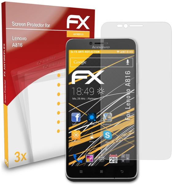 atFoliX FX-Antireflex Displayschutzfolie für Lenovo A816