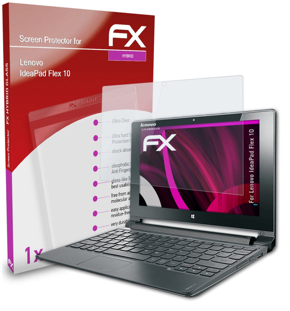 atFoliX FX-Hybrid-Glass Panzerglasfolie für Lenovo IdeaPad Flex 10