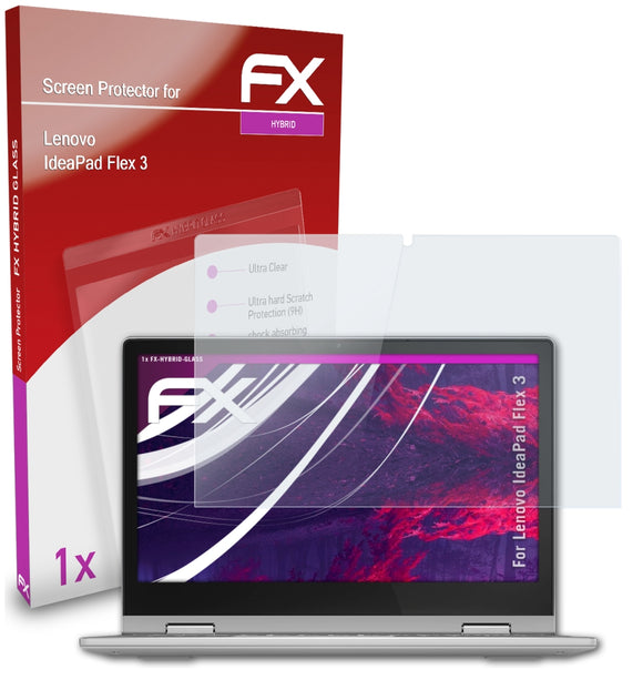 atFoliX FX-Hybrid-Glass Panzerglasfolie für Lenovo IdeaPad Flex 3