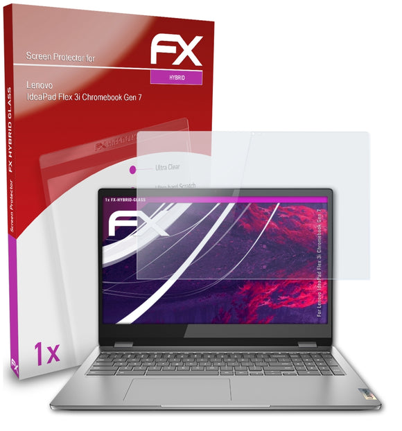 atFoliX FX-Hybrid-Glass Panzerglasfolie für Lenovo IdeaPad Flex 3i Chromebook (Gen 7)