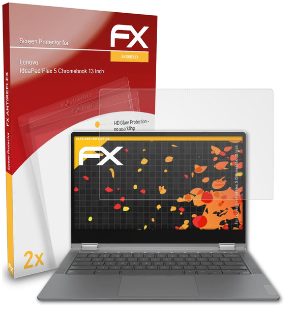 atFoliX FX-Antireflex Displayschutzfolie für Lenovo IdeaPad Flex 5 Chromebook (13 Inch)