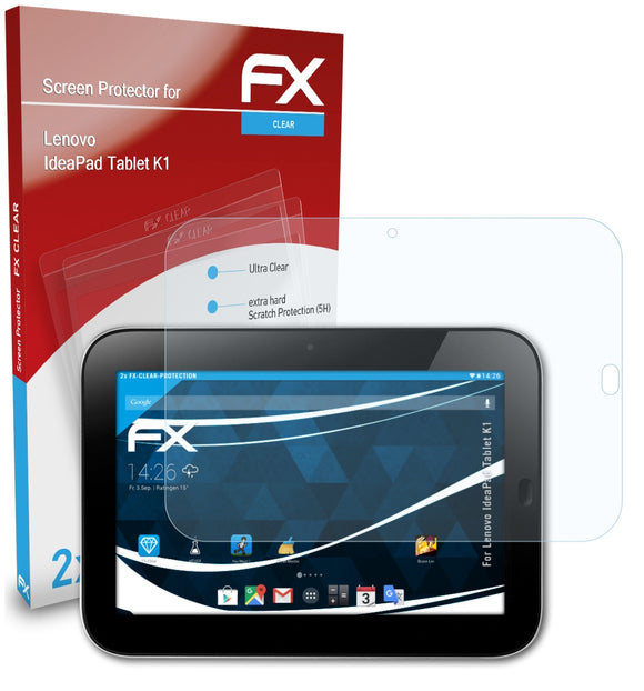 atFoliX FX-Clear Schutzfolie für Lenovo IdeaPad Tablet K1